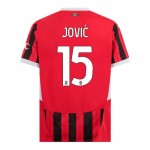 Günstige Fußballtrikots AC Mailand Jovic 15 Heimtrikot 2024-25 Kurzarm